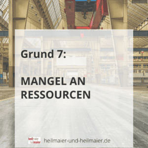 Mangel an Ressourcen