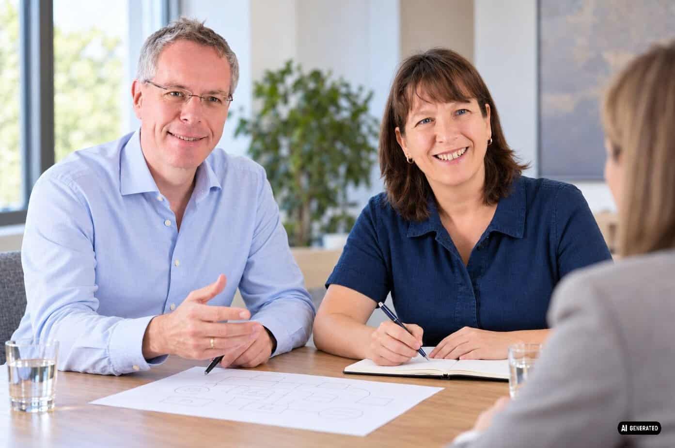 Katrin und Gregor Heilmaier im Kundengespräch (KI-generiert)